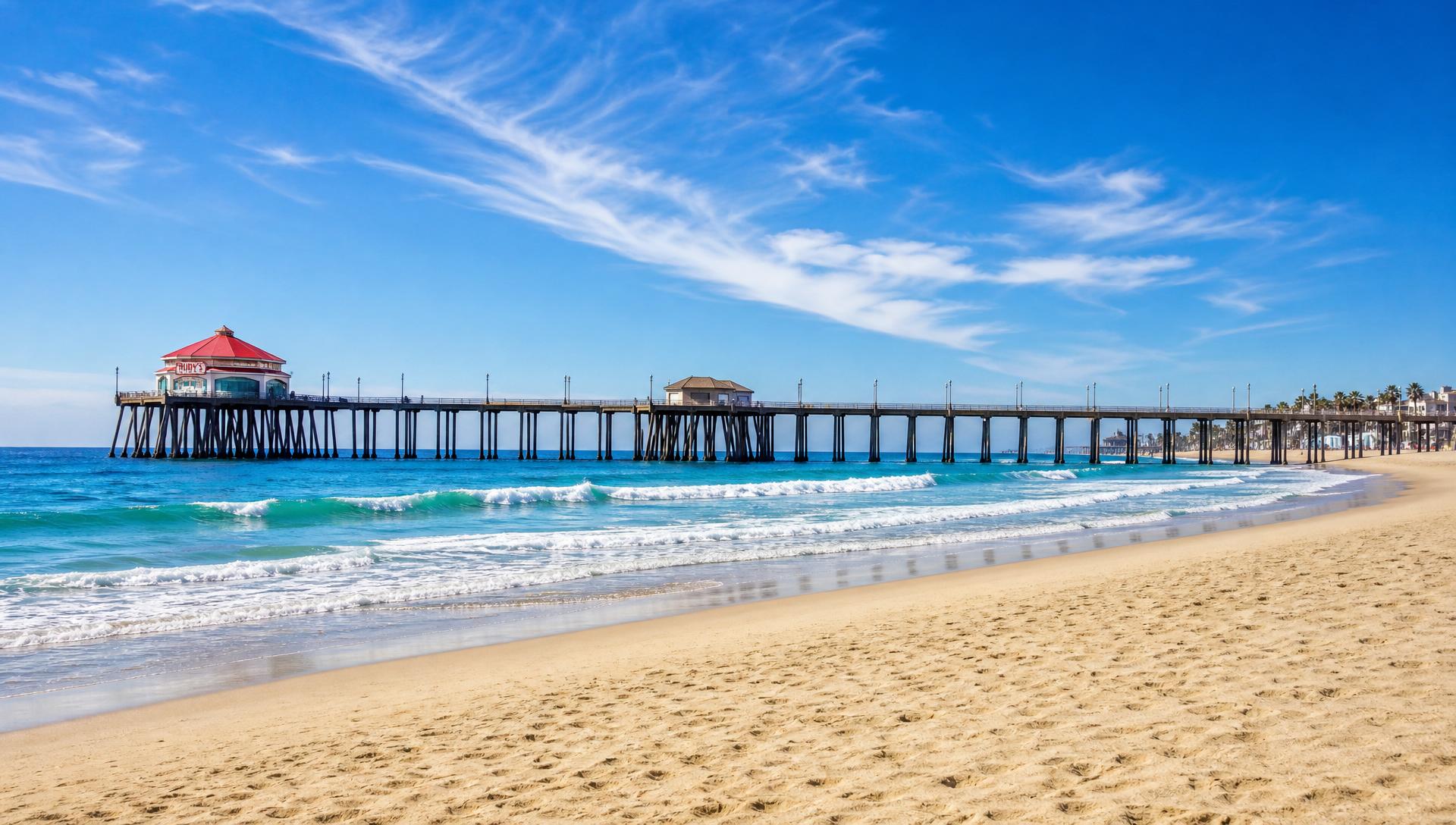 Huntington Beach Pier at midday